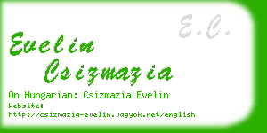 evelin csizmazia business card